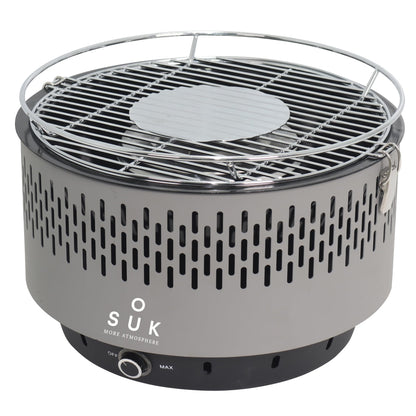 SOUK ONE Tischgrill Aktivbelüftung Holzkohlegrill – Grau