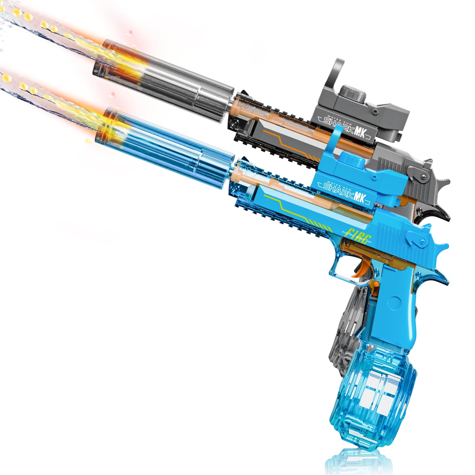 UROINT Elektrische Wasserpistole mit LED-Licht, 2er-Set Desert Eagle aus ABS-Kunststoff
