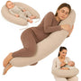 Totsy Baby Stillkissen XXL 190 cm mit Oeko-Tex Musselin-Bezug als Seitenschläfer- und Schwangerschaftskissen