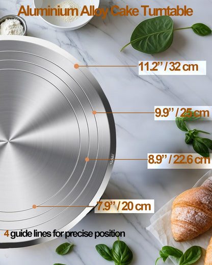 Yizish Tortenplatte drehbar aus Aluminiumlegierung, 12 Zoll
