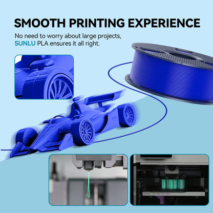 SUNLU PLA Filament 1.75mm Grau, 4x 1kg Spulen für FDM 3D-Drucker