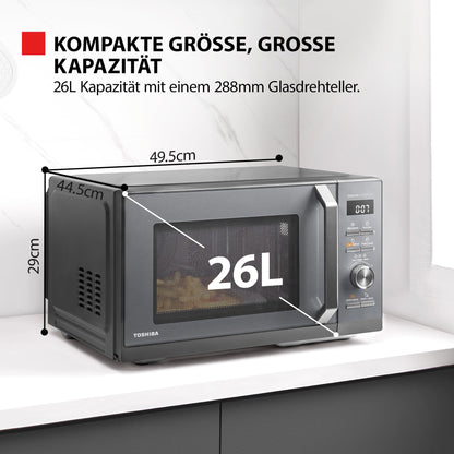 Toshiba MW3-AC26SFI(MG) Inverter Kombi-Mikrowellenherd 26L Grau