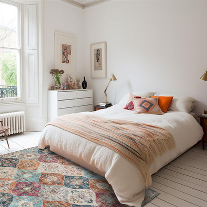 Xfrog Blumen Boho Stil Wohnzimmer Teppich - 120x160 cm Grösse