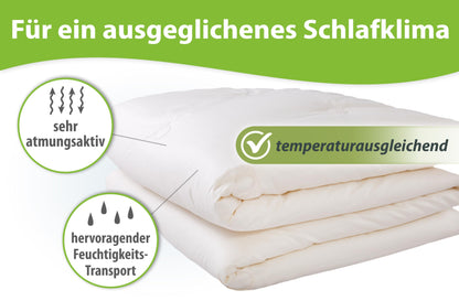 franknatur Ganzjahresdecke Lyocell Tencel Bettdecke 135x200
