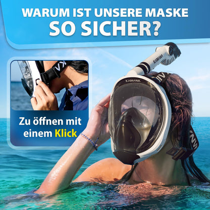 KAIMANA Schnorchelmaske Vollgesichtsmaske für Erwachsene und Kinder