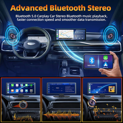 Volam 9.26 Zoll Carplay Display mit 2.5K Dashcam & Rückfahrkamera