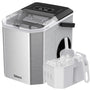 Silonn Mini Eiswürfelmaschine - Tragbar & Selbstreinigend, silberfarben, rechteckig, produziert Eiswürfel zur Kühlung von Getränken.