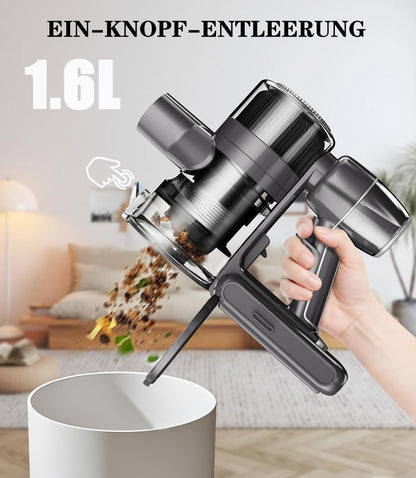 Syntecno VC7211 Akku-Stabstaubsauger kabellos, 350 W, beutellos