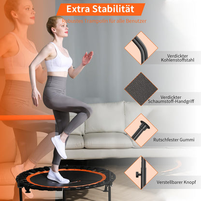 FitinOne 150KG Ø 101CM Fitness Trampolin Faltbar Bungee