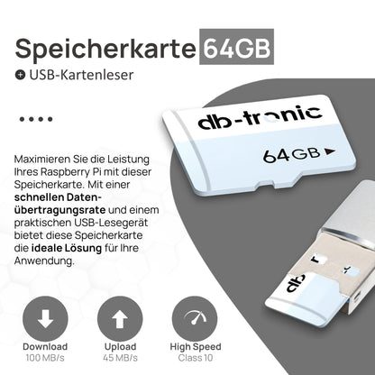 Raspberry Pi 5 16GB RAM PCIe NVMe Set - 64GB Edition