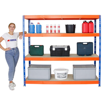 PROREGAL Rhino Schwerlastregal 180x200x60cm 500kg blau/orange