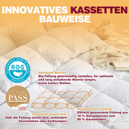 BedFabtasy Feder- und Daunendecke 135x200 cm, Ganzjahresdecke