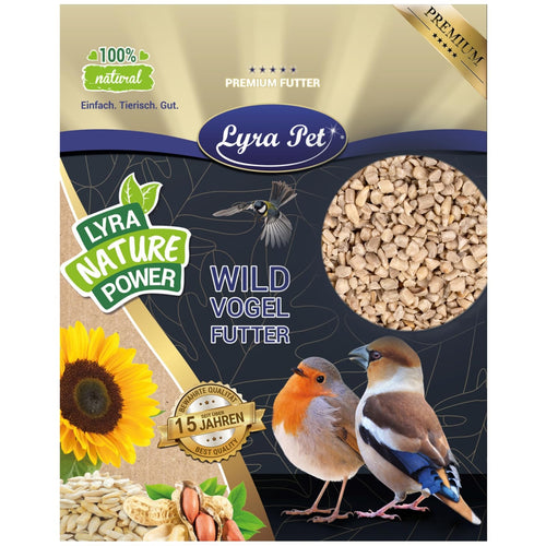 Lyra Pet Sonnenblumenkerne geschält Bruch Wildvogelfutter 25 kg, gebrochene Kerne für Wildvögel