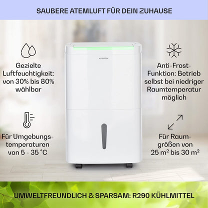 Klarstein Luftentfeuchter & Luftreiniger 30L - Kompakt