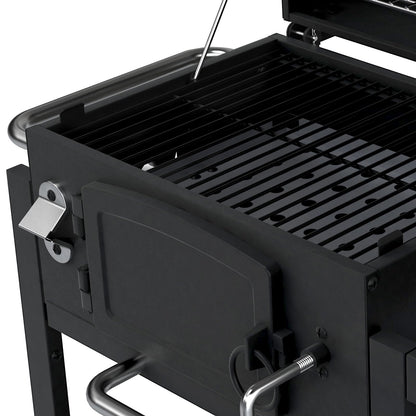 TAINO HERO Smoker klein Holzkohlegrill mit klappbarem Seitentisch