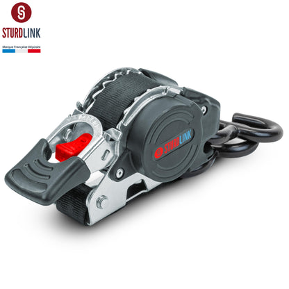 Automatik Spanngurt 3m 25mm S-Haken – 4er Set selbstaufrollend