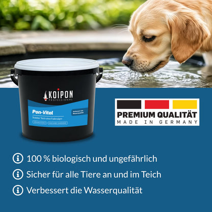 KOIPON Pon-Vital 2,5 kg – biologische Teichpflege gegen Fadenalgen