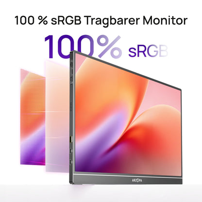 ARZOPA 16.1" Tragbarer Monitor FHD IPS – für Laptop