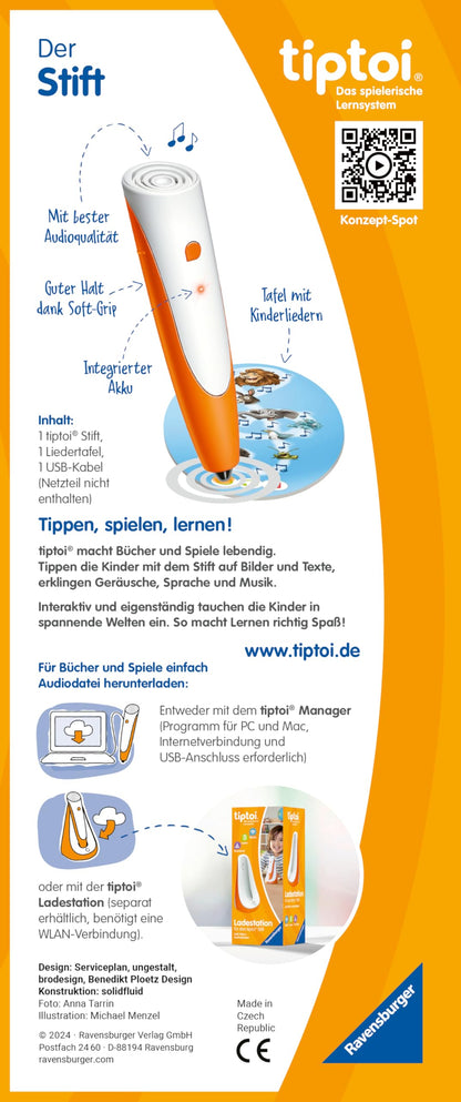 Ravensburger tiptoi Stift 4. Generation mit Liedertafel, ab 2 Jahren