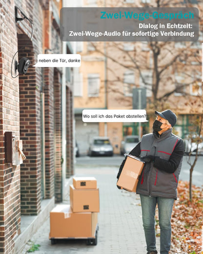 ZUMIMALL Überwachungskamera Aussen/Innen WLAN Kamera – 2er-Set