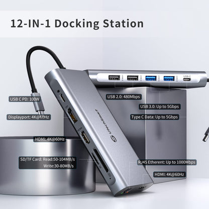 UtechSmart Triple Display 12 in 1 USB C Docking Station