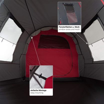 Justcamp Atlanta 3 Tunnelzelt – 3 Personen Familienzelt Stehhöhe