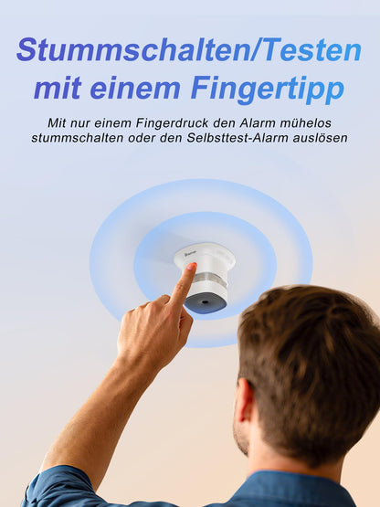 Heiman Mini Rauchmelder HS1SA 5er Set, 10 Jahre Batterielaufzeit