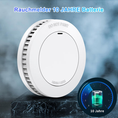 XINDUM Rauchmelder SM01 mit 10-Jahres-Batterie, 4er Set, weiss