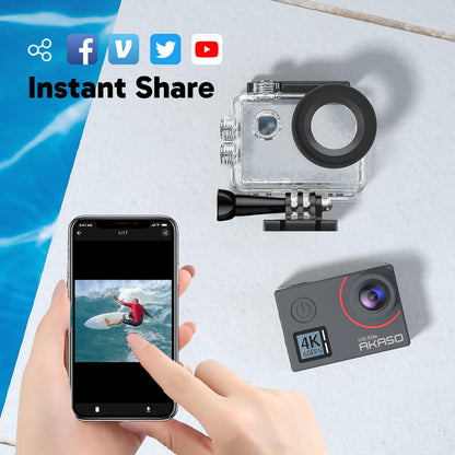 AKASO V50 Elite 4K60FPS Action Cam – Unterwasserkamera