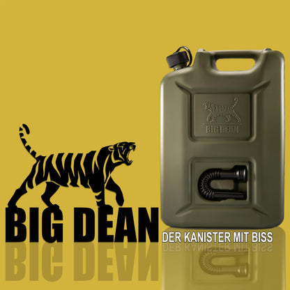 BigDean Benzinkanister 20L Olivgrün – 5er Set mit Ausgiesser