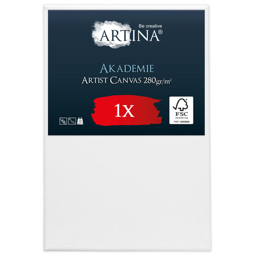Artina Keilrahmen Leinwand Baumwolle 100x150 cm - Weiss