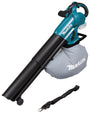 Makita DUB187Z Akku-Laubbläser & Sauger 18V Solo, blau-schwarzes Gerät mit Gebläse- und Saugrohr zum Blasen und Saugen von Laub.