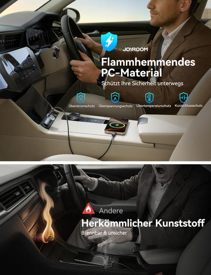 JOYROOM 175W Auto Ladegerät USB C, 3-Port Zigarettenanzünder Adapter