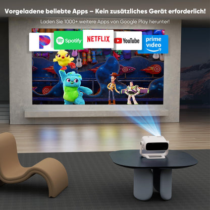 Wielio 2025 Full HD Beamer – Android 11 20000lm schwenkbar