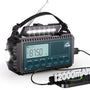 Mesqool Kurbelradio AM/FM/SW Notfallradio mit Taschenlampe, blau, mit Teleskopantenne