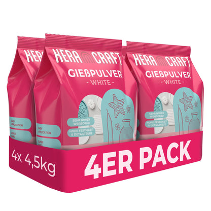Keracraft Relief-Giesspulver weiss - 4x4,5 kg Packung