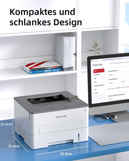 PANTUM P3018DW Laserdrucker – Schwarz Weiss, Duplex, WLAN