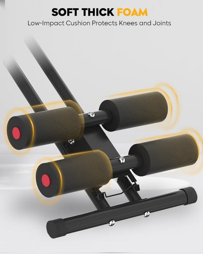 GuuG Bauchmuskeltrainer klappbar – Bauchtrainer für Zuhause, Rot