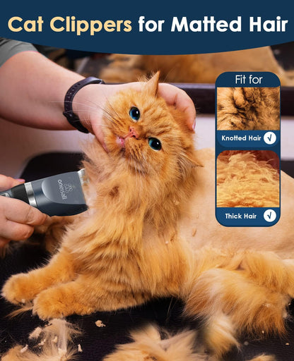 oneisall X2 Haarschneidemaschine für Katzen & Hunde, leise, blau