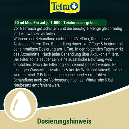 Tetra Pond MediFin Medikament für Teichfische gegen Krankheiten, 1 L