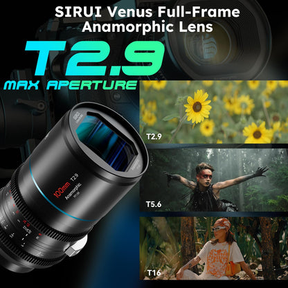 SIRUI 100mm T2.9 1.6X Full-Frame Anamorphic Objektiv - E-Mount