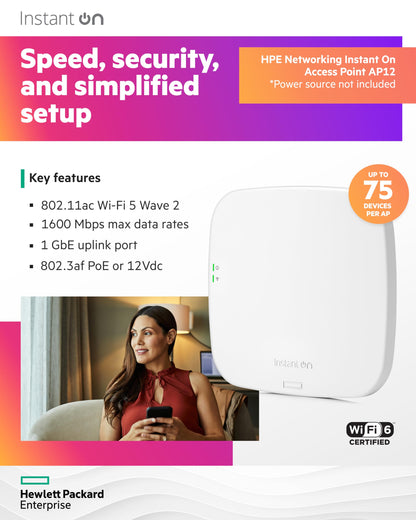 Aruba Instant On AP12 WiFi 5 WLAN Access Point Innen R2X01A