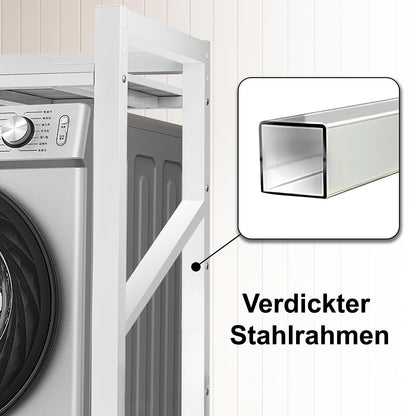 JXZ Waschmaschinenschrank Überbau - Höhenverstellbar, Weiss F