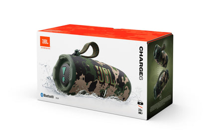 JBL Charge 6 tragbarer Bluetooth-Lautsprecher, 28h Akku, Squad