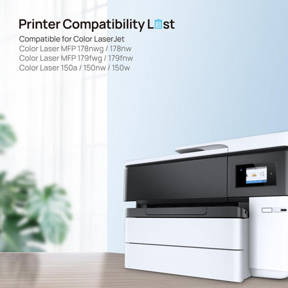 HALLOLUX 117A Toner Set kompatibel für HP Color Laser MFP 178nw 179fnw