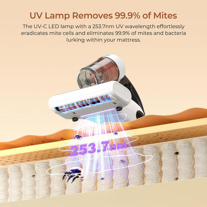 JIGOO J200 Milbensauger UV-Licht Ultraschall für Allergiker