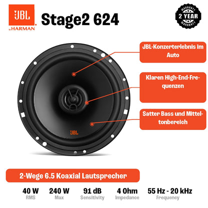 JBL Stage2 624 2-Wege Auto Lautsprecher Set 240W 16-17cm