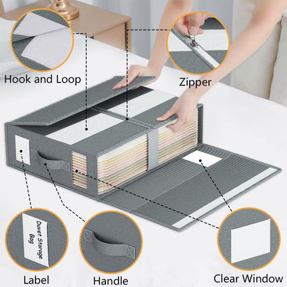 WANGIRL Bettwäsche Organizer 6 Stück, faltbare Aufbewahrungsbox