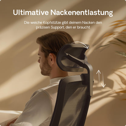 Desktronic SitOne Ergonomischer, verstellbarer Bürostuhl – Schwarz