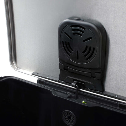 EKO E-Cube Tretmülleimer 50L Metall mit Dämpfer-System, matt schwarz
